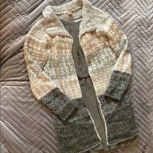 Free People large knit duster sweater